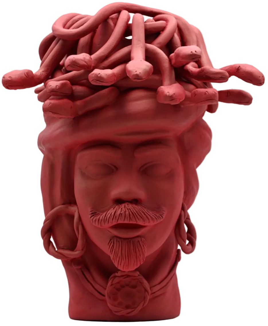 Scultura "MEDUSA RO" in Ceramica