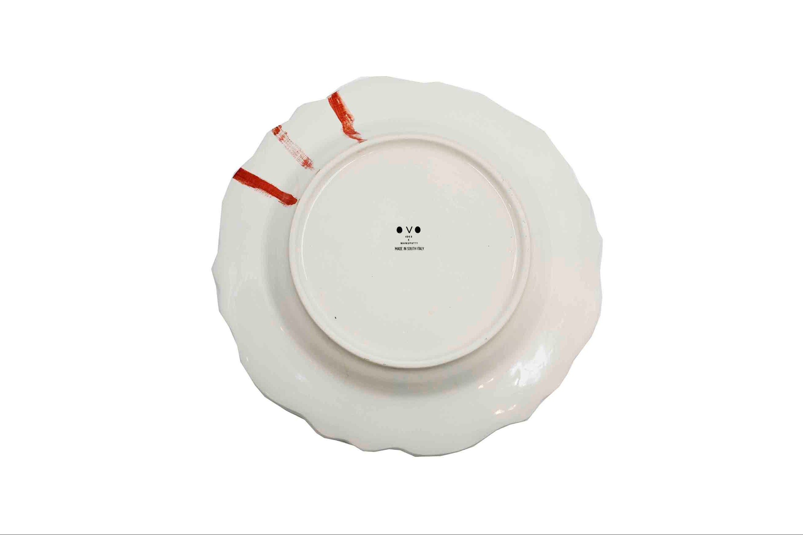 Piatto da Tavola "Sim" in Ceramica Pennellata | Ø 27cm - Linea Crepuscolare