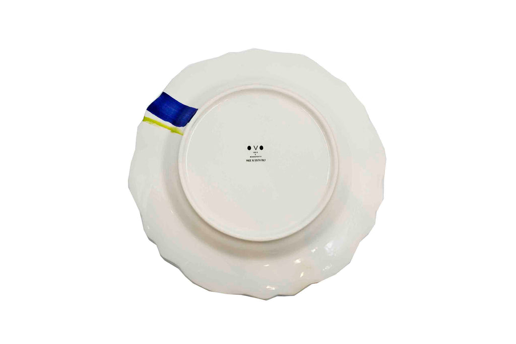 Piatto da Tavola "Sim" in Ceramica Pennellata | Ø 27cm - Arco Cobalto