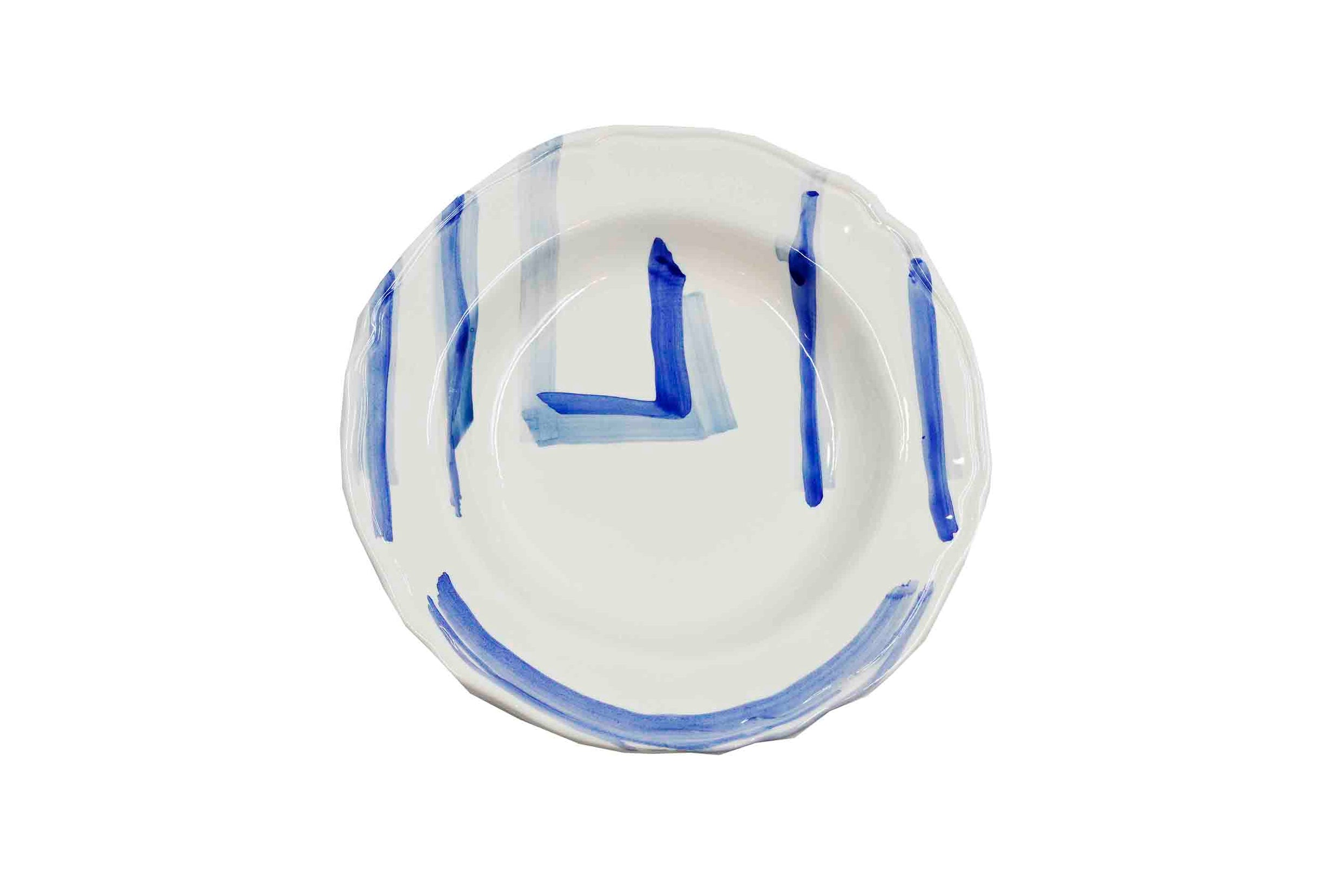 Piatto da Tavola "Sim" in Ceramica Pennellata | Ø 27cm - Segni Celesti