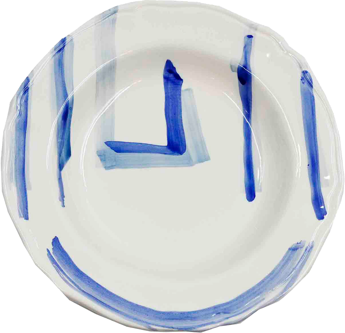 Piatto da Tavola "Sim" in Ceramica Pennellata | Ø 27cm - Segni Celesti