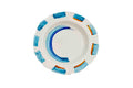Piatto da Tavola "Sim" in Ceramica Pennellata | Ø 27cm - Azzurro Riviera