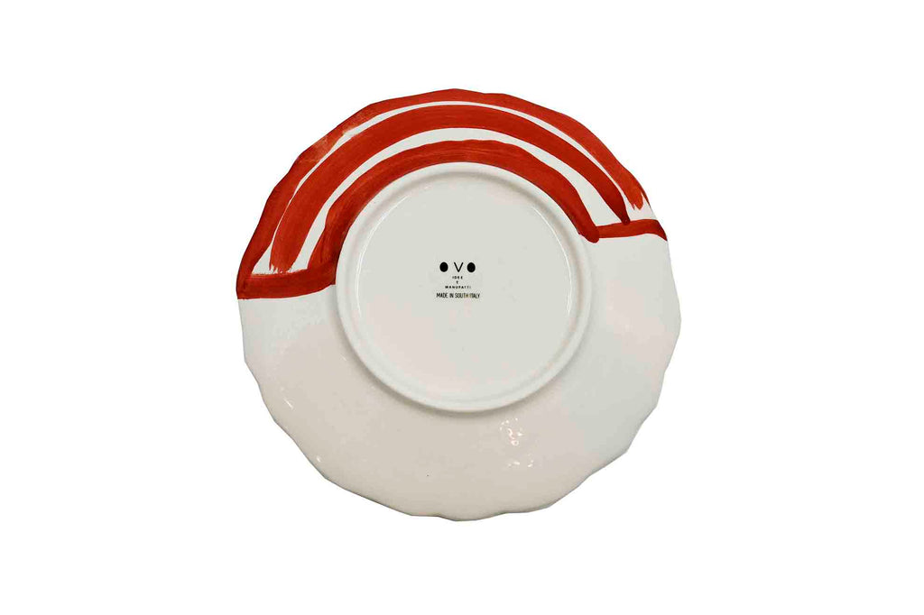 Piatto da Tavola "Sim" in Ceramica Pennellata | Ø 20cm - Cascata di lava