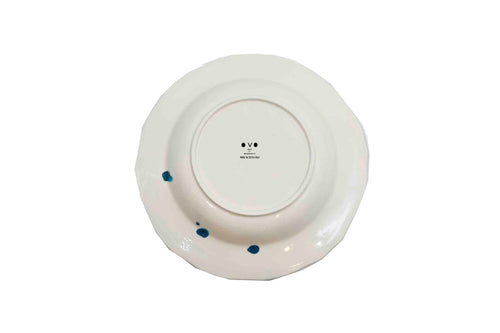 Piatto da Tavola "Sim" in Ceramica Pennellata | Ø 27cm - Ombre Turchesi