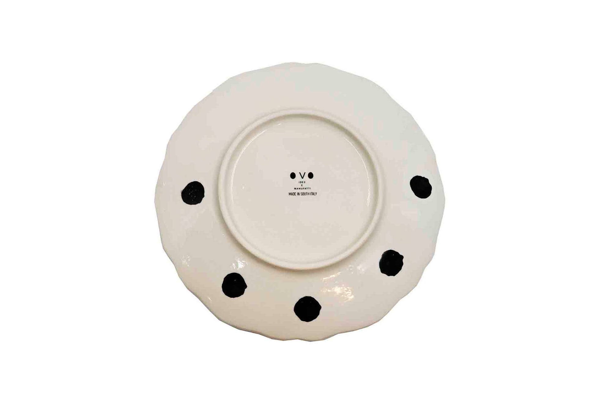 Piatto da Tavola "Sim" in Ceramica Pennellata | Ø 20cm - Grafite
