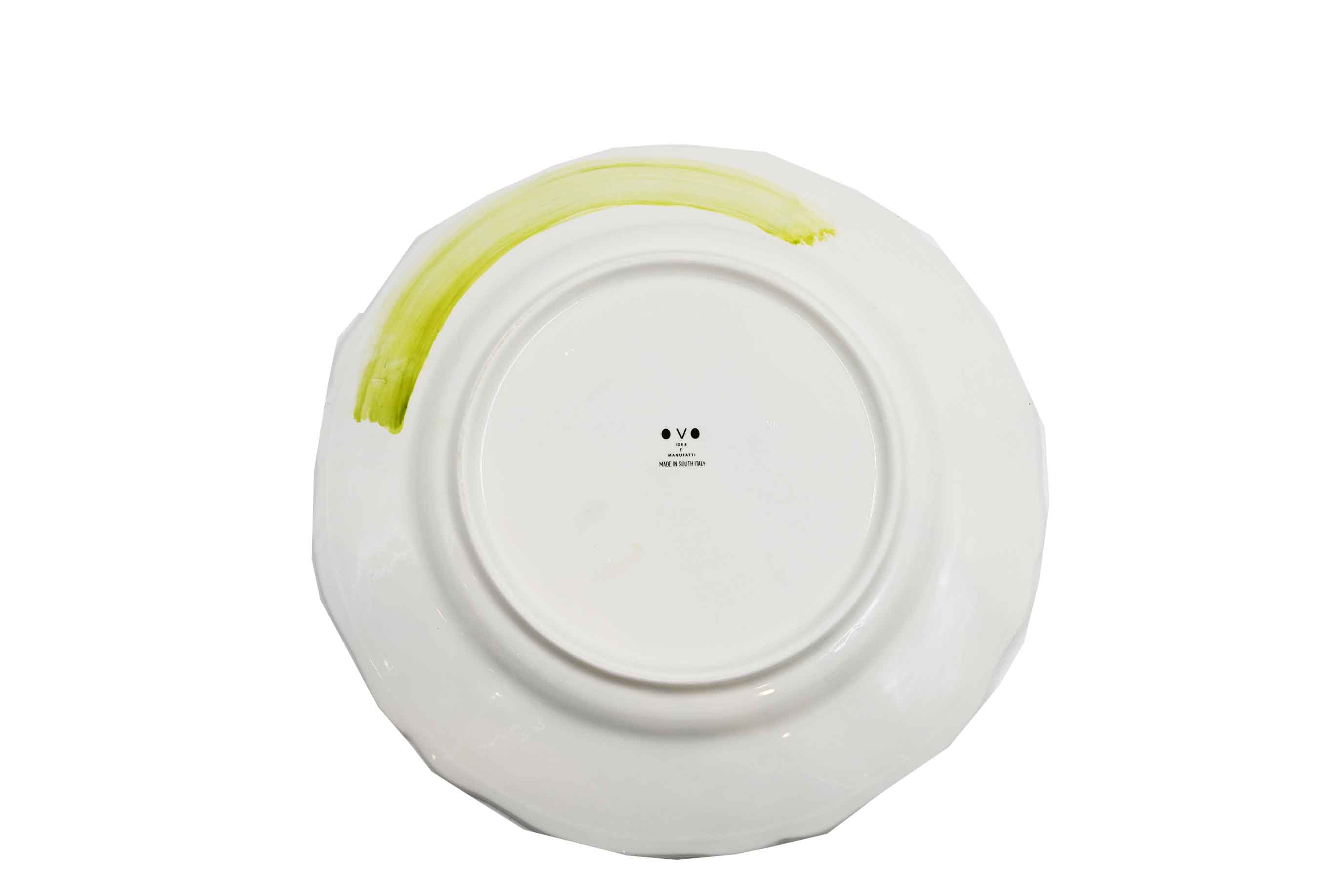 Piatto da Tavola "Sim" in Ceramica Pennellata | Ø 32cm - Circuito Liquido