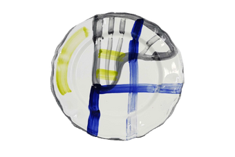 Piatto da Tavola "Sim" in Ceramica Pennellata | Ø 32cm - Circuito Liquido