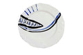 Piatto da Tavola "Sim" in Ceramica Pennellata | Ø 32cm - Vela Notturna