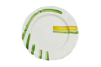 Piatto da Tavola "Sim" in Ceramica Pennellata | Ø 32cm - Arco di Linfa