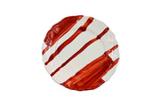 Piatto da Tavola "Sim" in Ceramica Pennellata | Ø 20cm - Rosso Pennellata