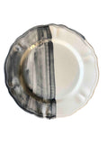 Piatto da Tavola "Sim" in Ceramica Pennellata | Ø 32cm - Bicolor