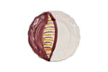 Piatto da Tavola "Sim" in Ceramica Pennellata | Ø 20cm - Melograno Maroon