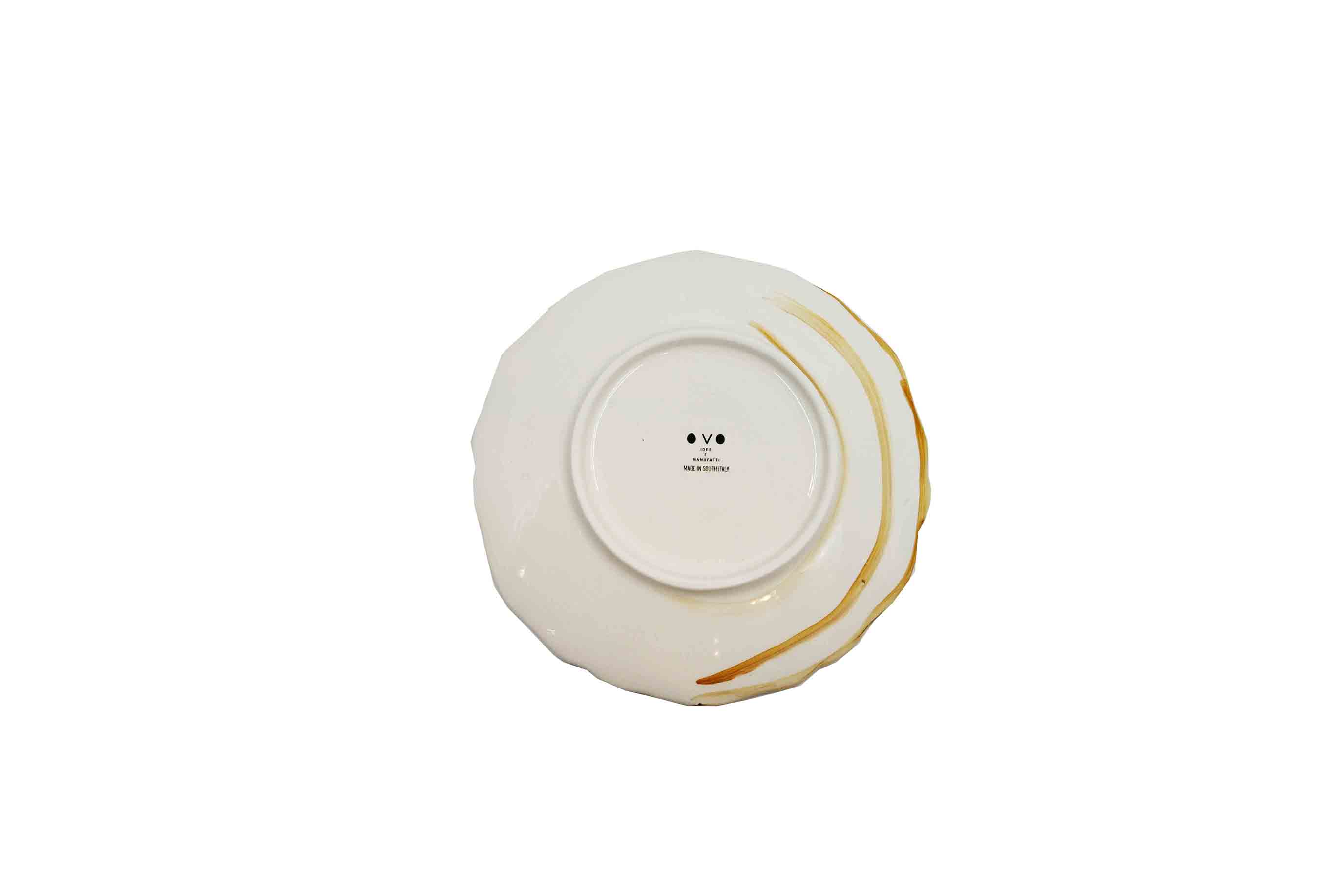 Piatto da Tavola "Sim" in Ceramica Pennellata | Ø 20cm - Melograno Maroon
