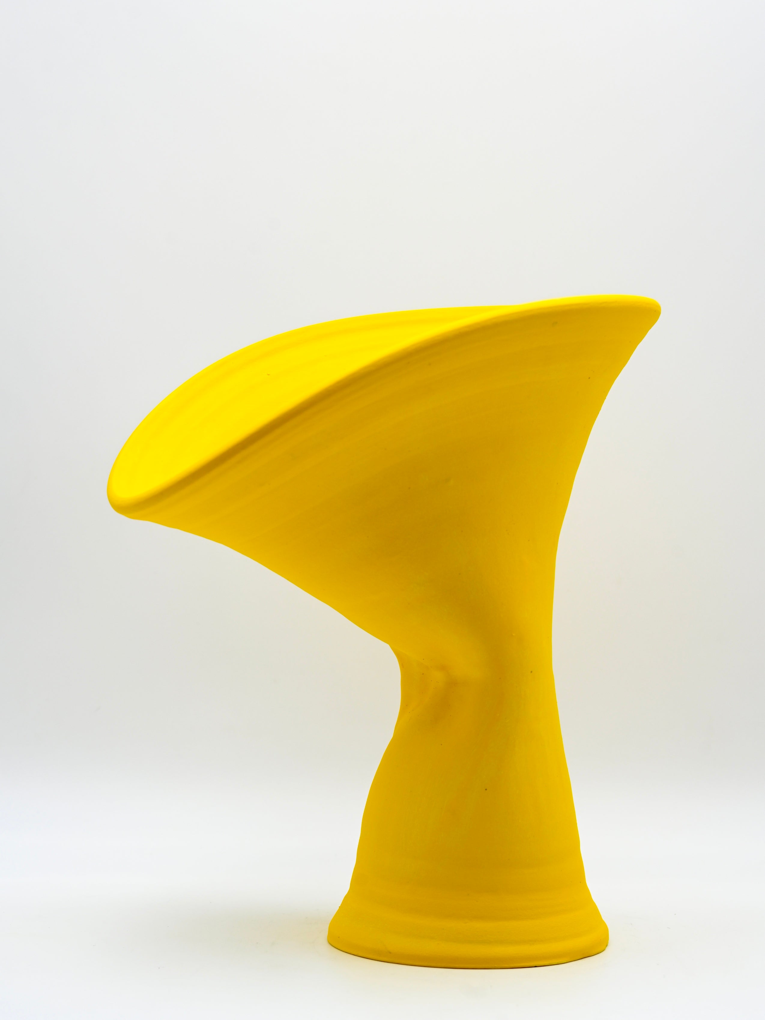 Wheel-thrown ceramic vase | Yellow