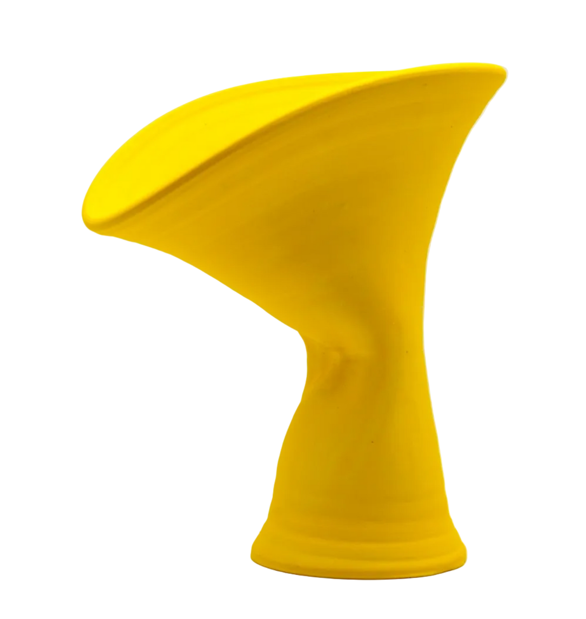 Wheel-thrown ceramic vase | Yellow