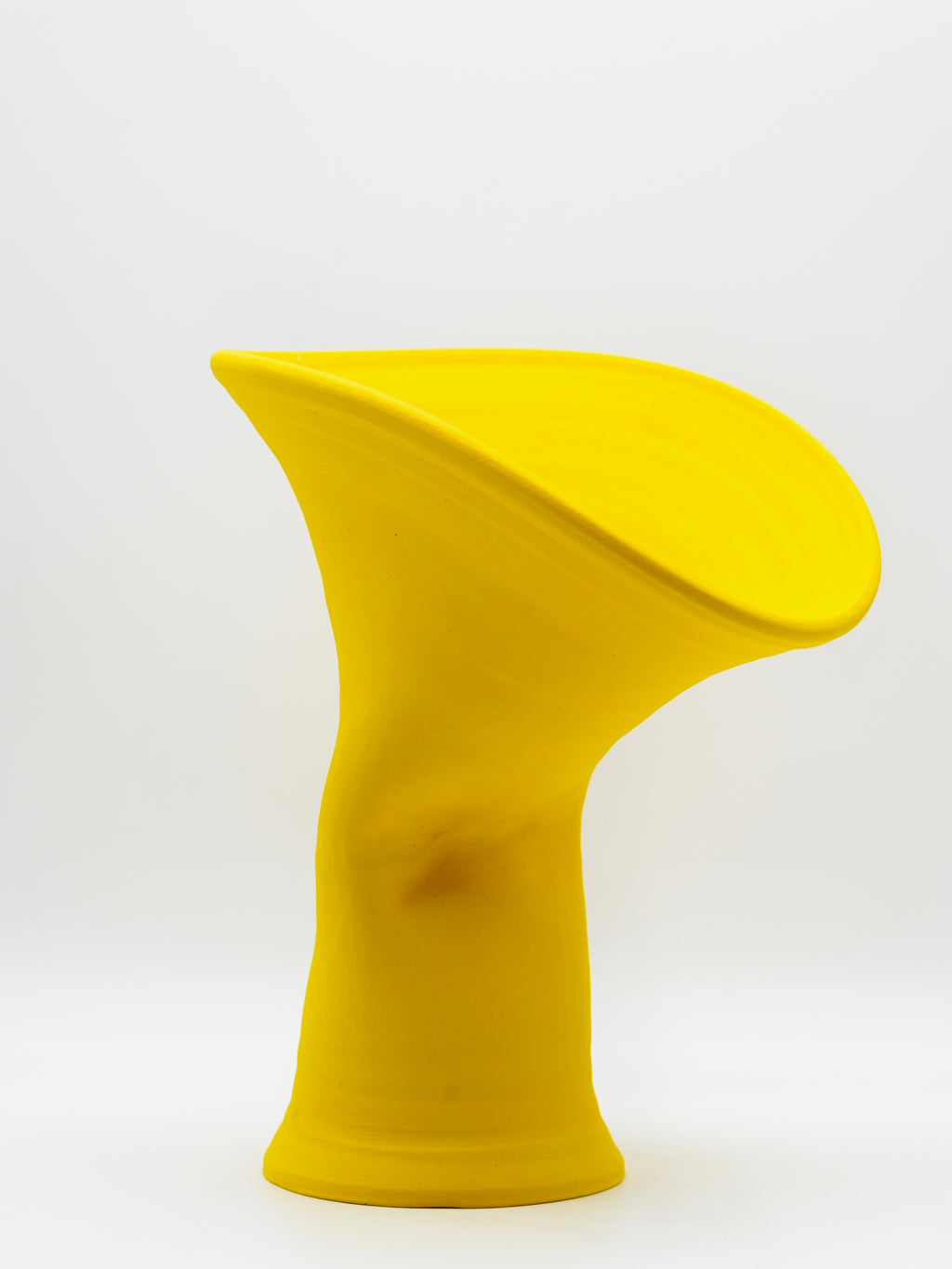 Wheel-thrown ceramic vase | Yellow