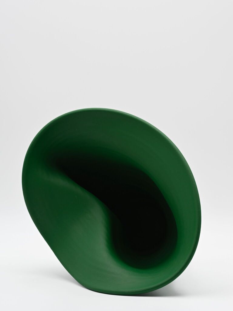 Vaso lavorato al tornio in ceramica | Verde menta