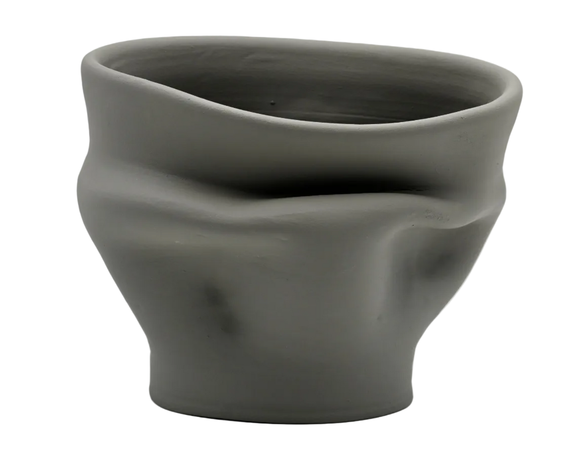 Wheel-thrown ceramic vase | Grey