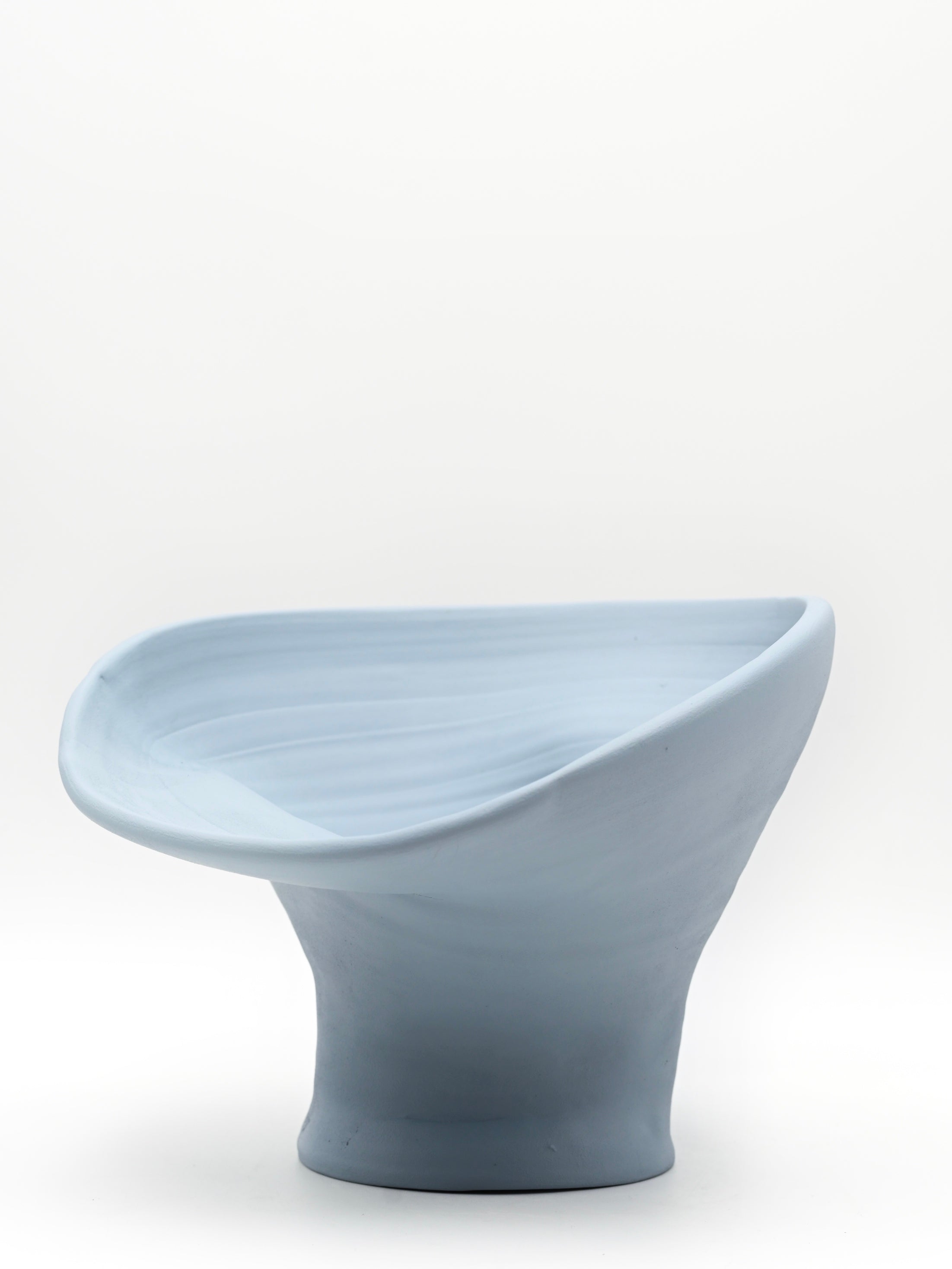 Wheel-thrown ceramic vase | Ice Blue