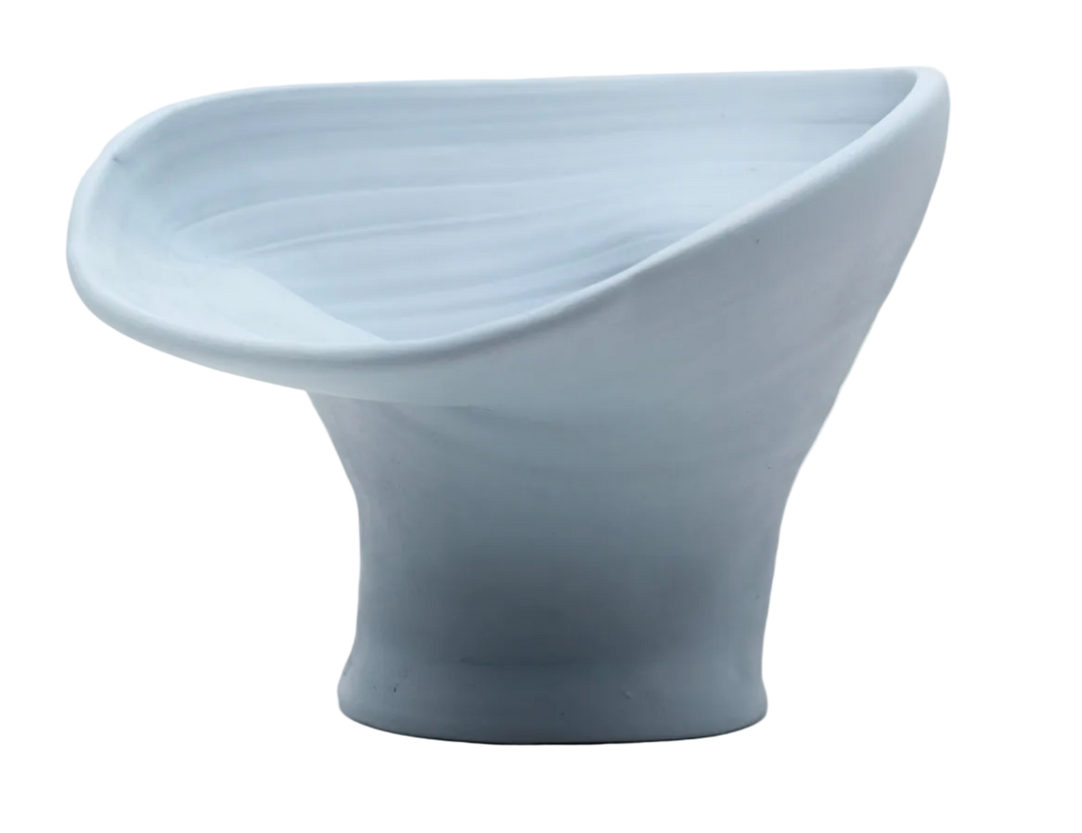 Wheel-thrown ceramic vase | Ice Blue