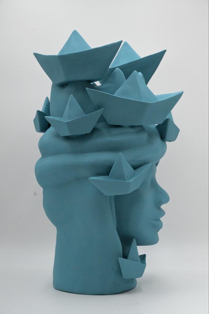 Scultura "BOAT" in Ceramica
