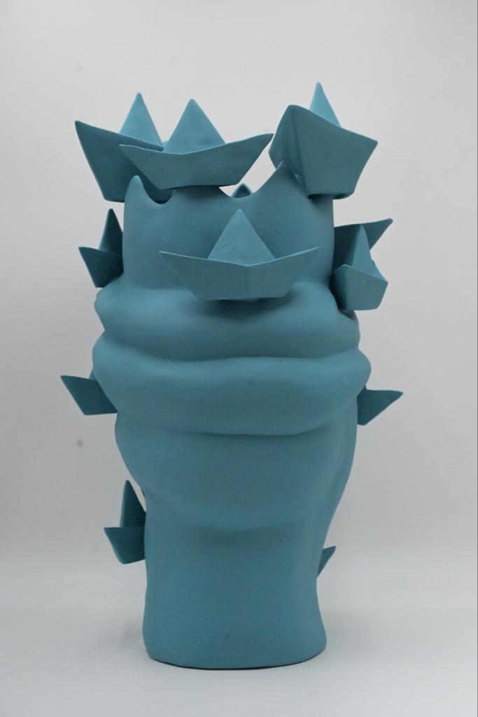 Scultura "BOAT" in Ceramica