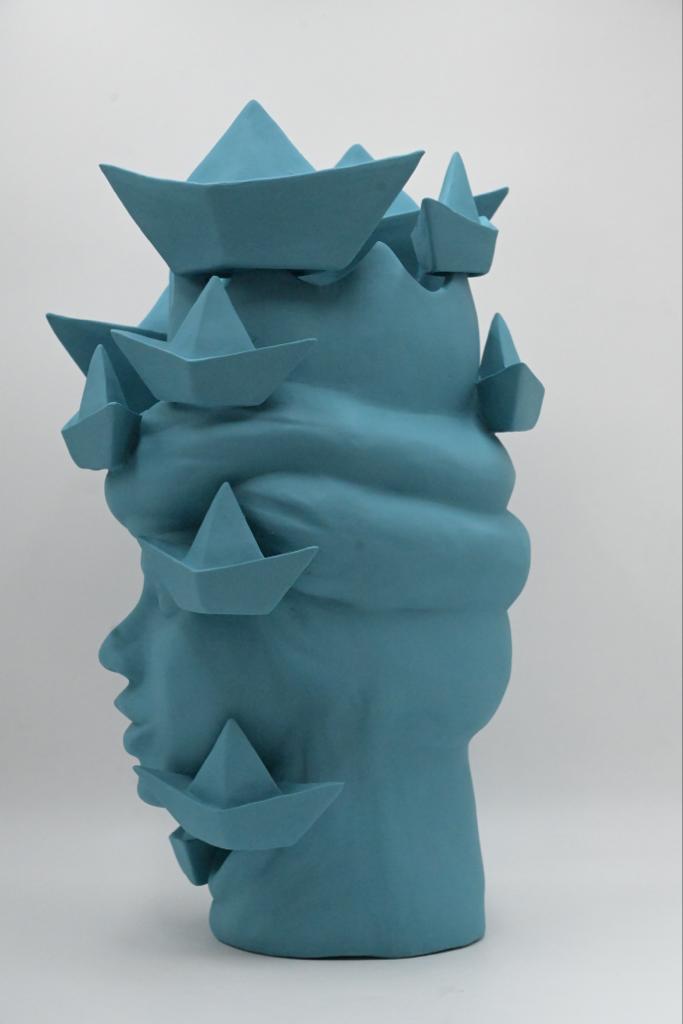 Scultura "BOAT" in Ceramica