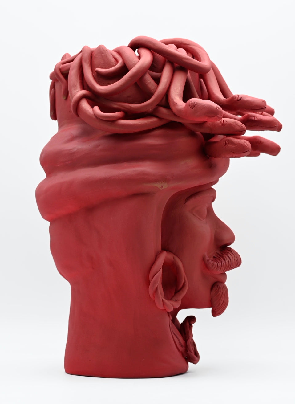 Scultura "MEDUSA RO" in Ceramica
