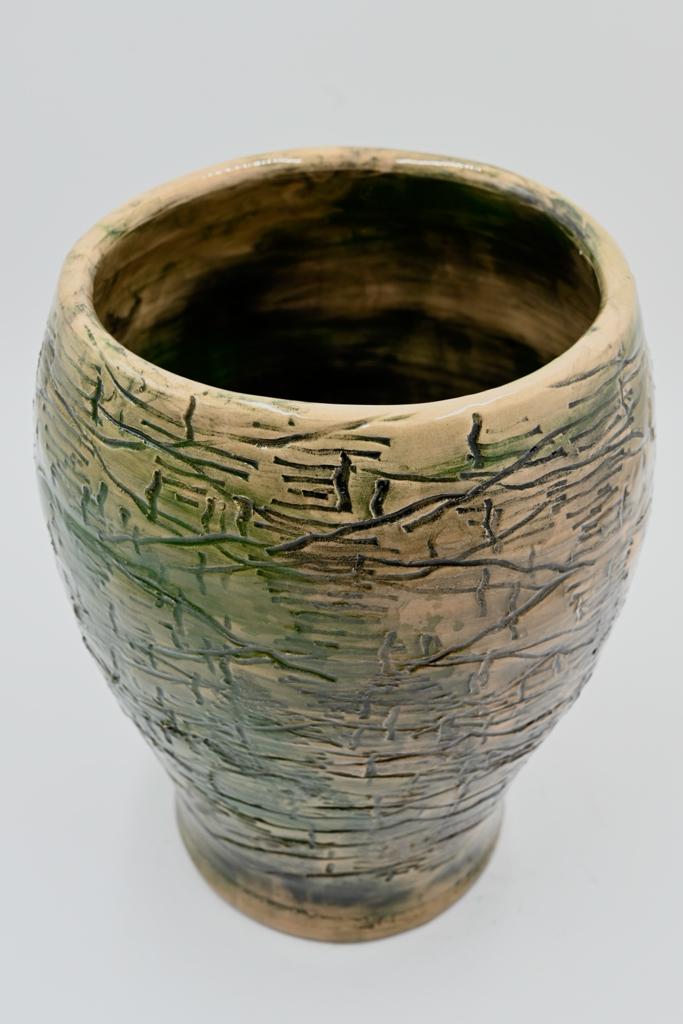 Hand-thrown ceramic vase | Bosco Inciso