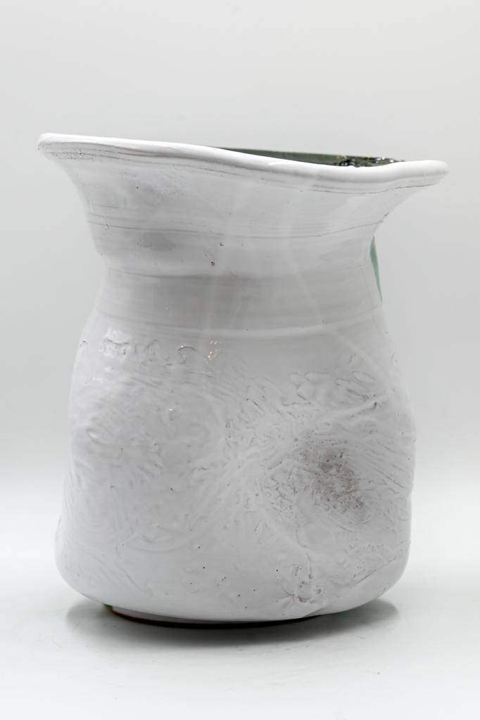 Hand-thrown ceramic vase | Double-Sided Green
